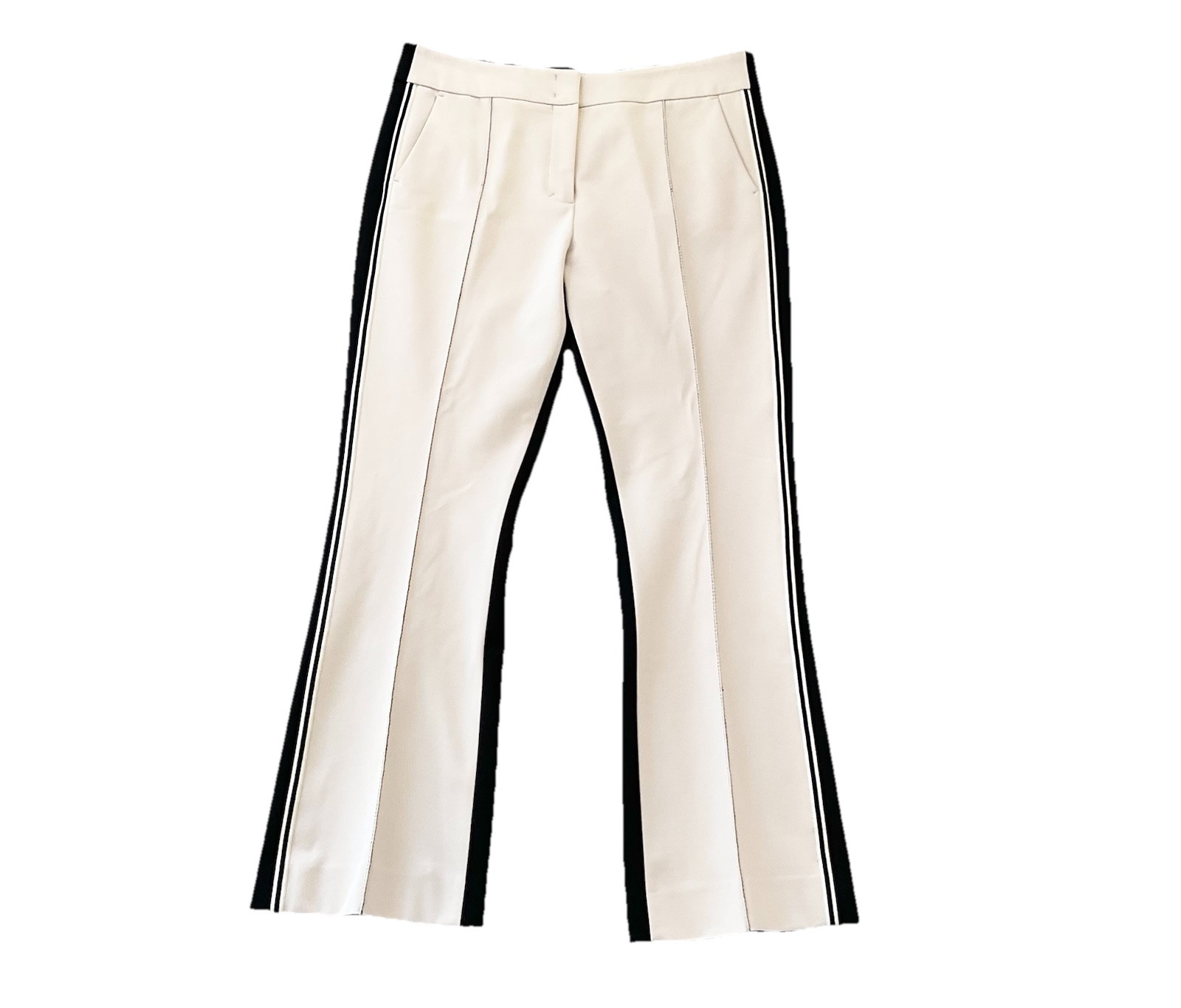 Dorothea Schumacher Designer Pants Front And Back Seam Beige/ Black Stunning 