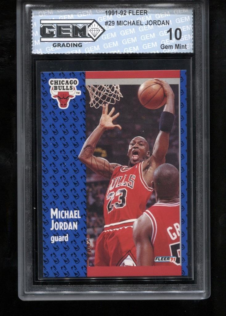 Michael Jordan 1991-92 Fleer #29 NBA Chicago Bulls GEM MINT 10