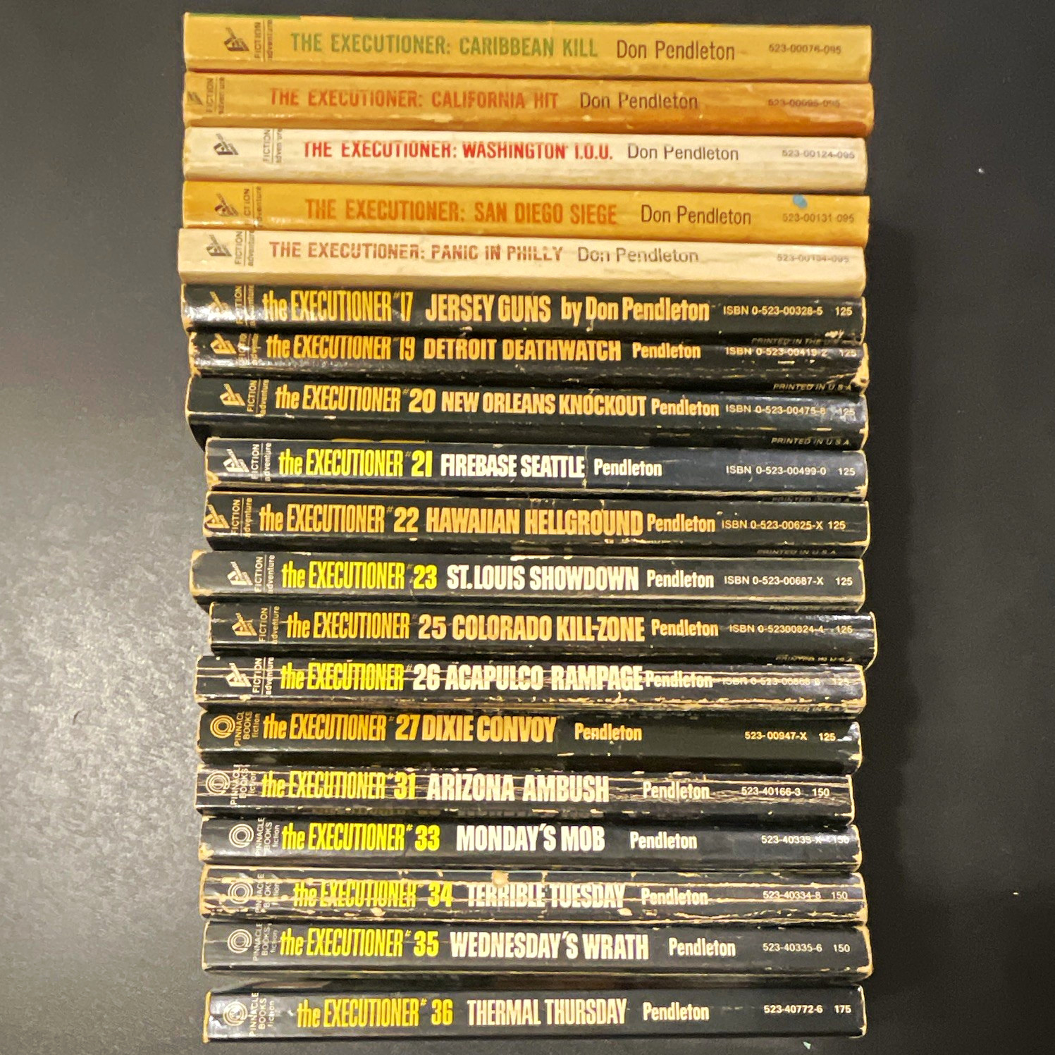 The Executioner 18 Vintage Book Lot-Don Pendleton (Pinnacle) all 1970 printings. The Executioner 18 Vintage Book Lot-Don Pendleton (Pinnacle) all 1970 printings.
