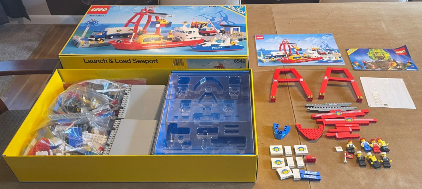 LEGO Town 6542 Launch and Load Seaport Original Box & Instructions LEGO Town 6542 Launch and Load Seaport Original Box & Instructions