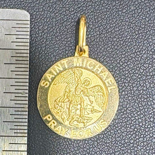 14K Yellow Gold Saint Michael \