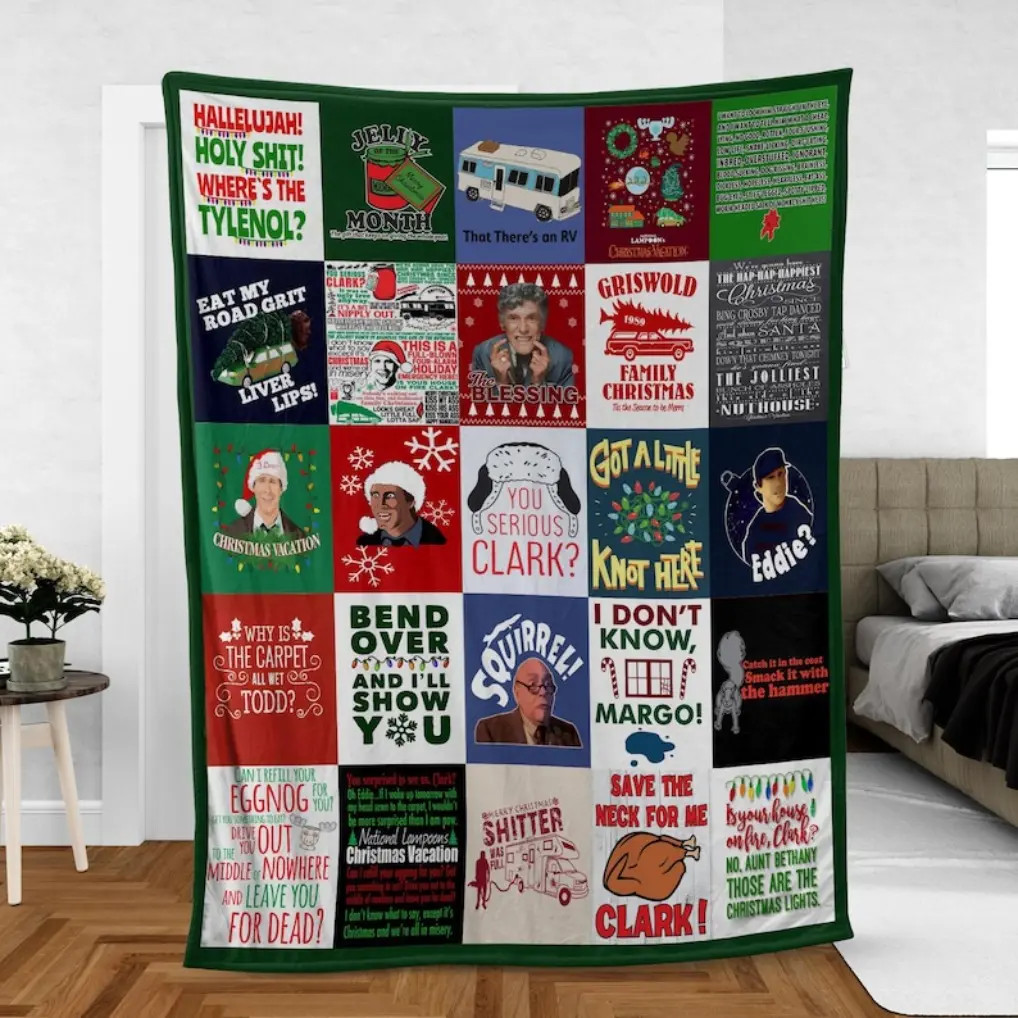 `National Lampoon\'s Christmas Vacation Griswold Family Soft Blanket Gift`