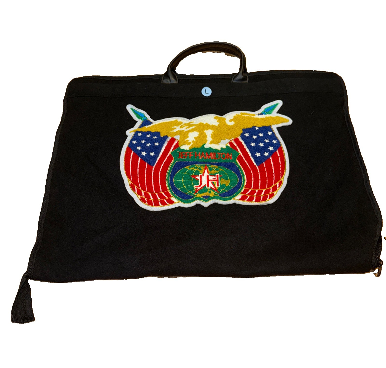 NEW Jeff Hamilton Sergio Tacchini Collab Garment Bag Wool With Red Satin Lining NEW Jeff Hamilton Sergio Tacchini Collab Garment Bag Wool With Red Satin Lining