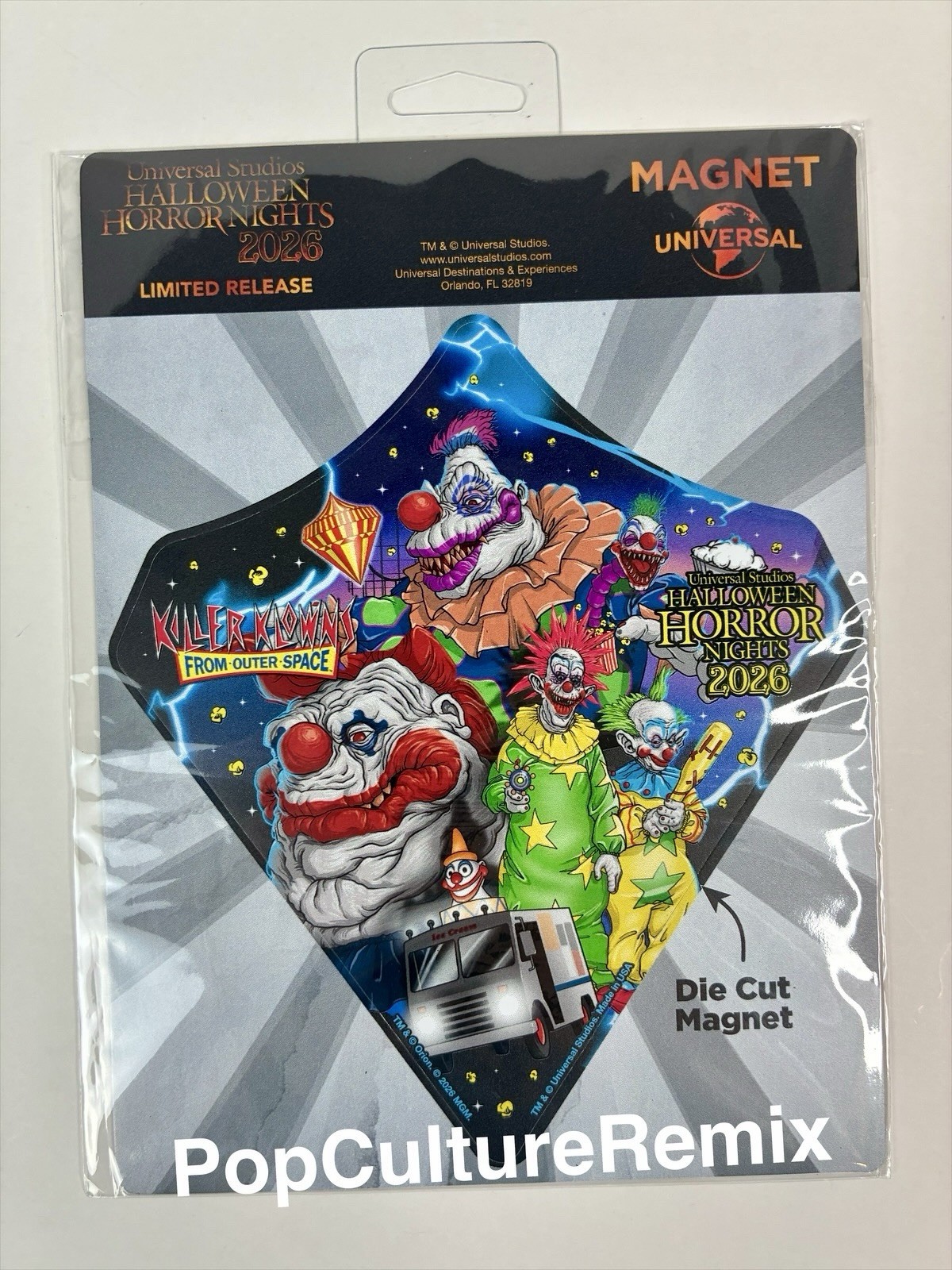 Universal HHN Halloween Horror Nights 2026 Killer Klowns Space Magnet New Universal HHN Halloween Horror Nights 2026 Killer Klowns Space Magnet New
