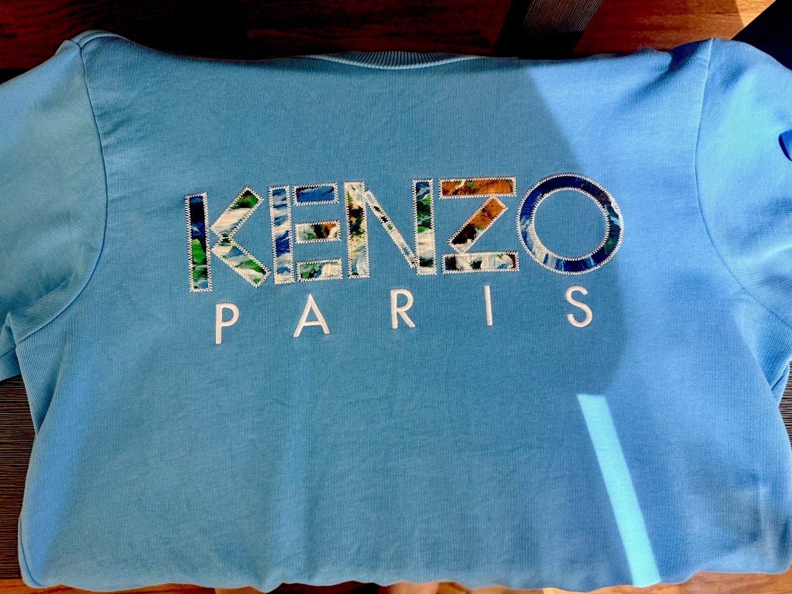 Kenzo Paris Classic Logo Crewneck Light Blue Multi-Color Accent - Medium