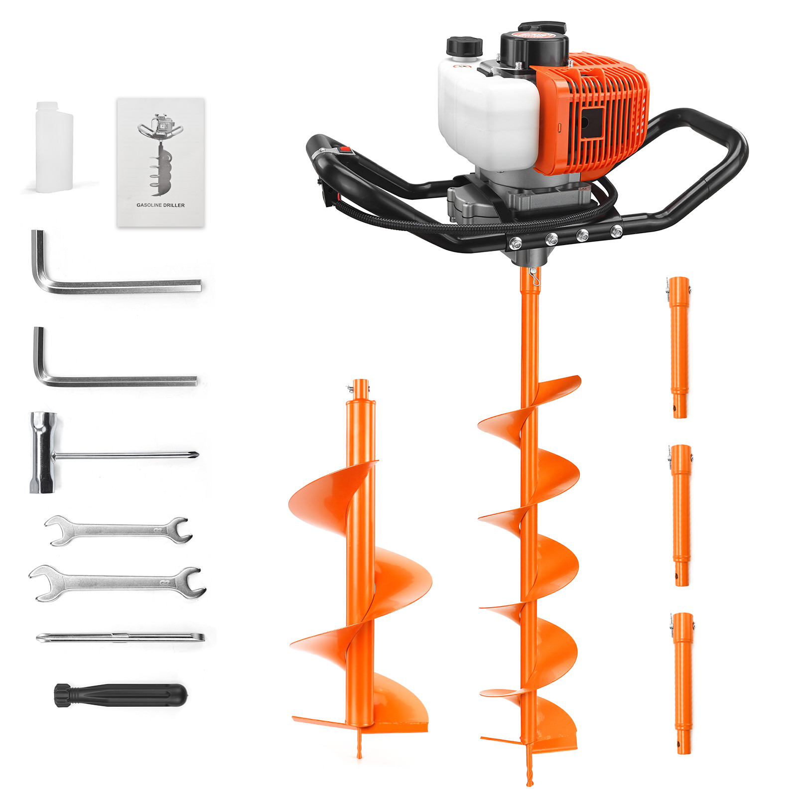 Post Hole Digger 63cc Gas Powered Earth Digger with 6\ Post Hole Digger 63cc Gas Powered Earth Digger with 6\