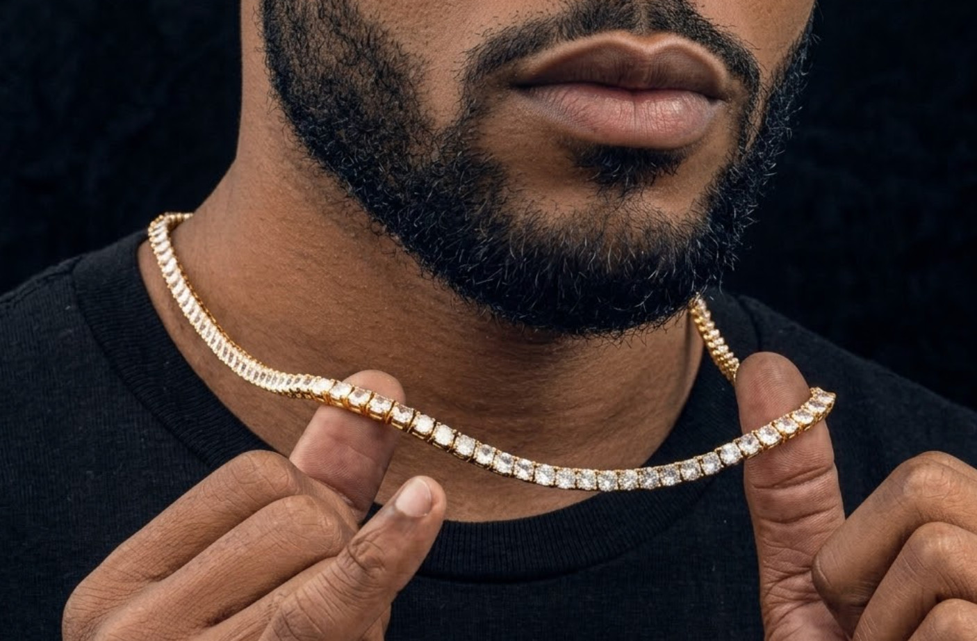 5CT Lab Created Diamond 3/4/5/6MM Round Cut Tennis Necklace Iced Out Single Row 5CT Lab Created Diamond 3/4/5/6MM Round Cut Tennis Necklace Iced Out Single Row