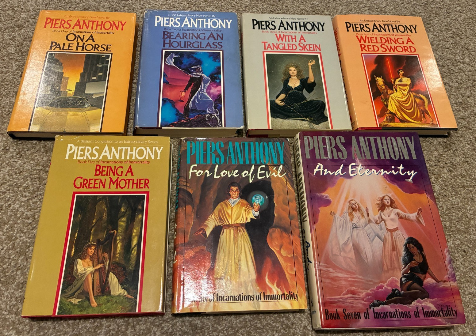 Incarnations of Immortality - Complete 7-Book HC Series Set - Piers Anthony RARE