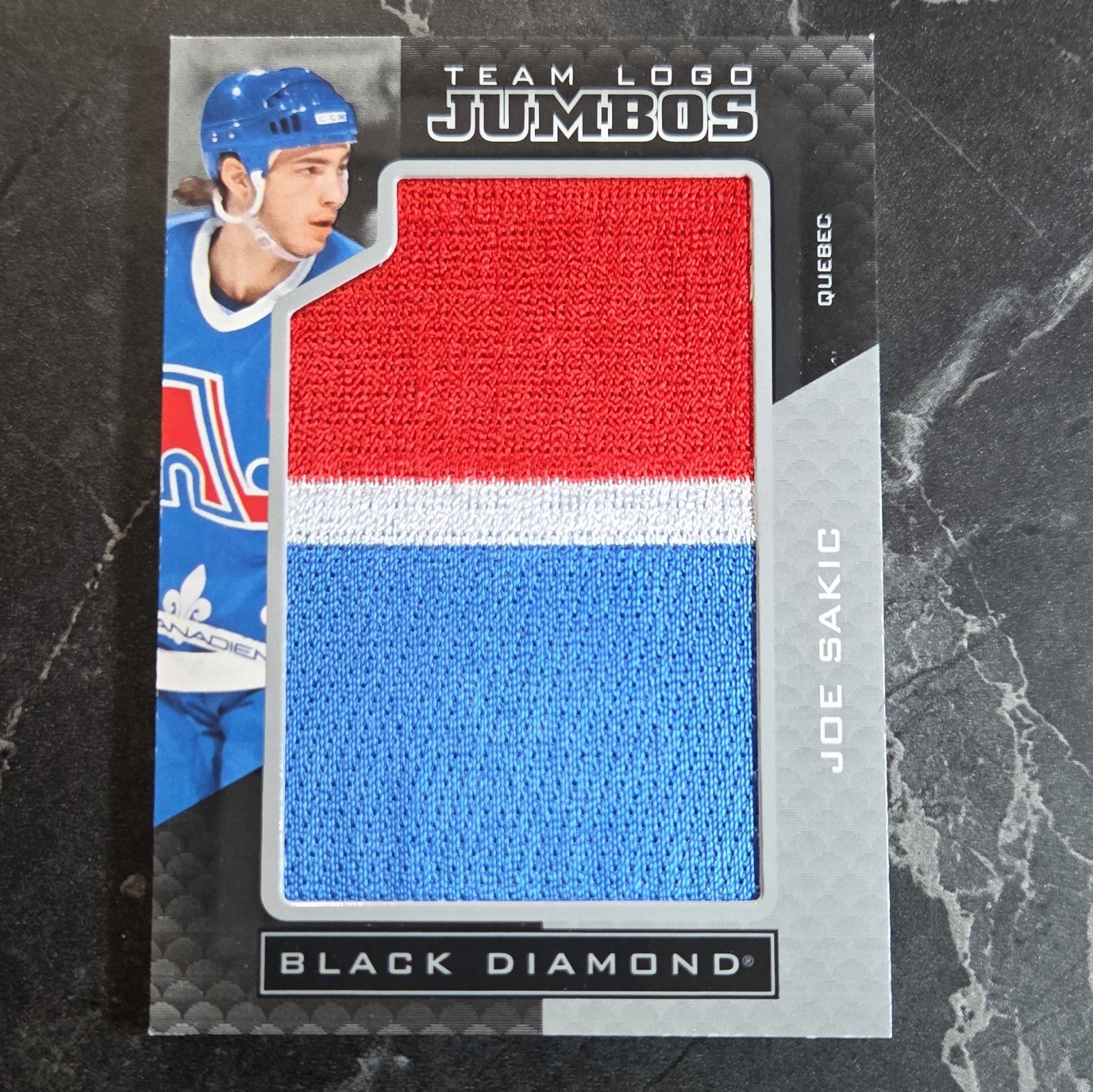 Upper Deck Black Diamond Joe Sakic Nordiques Jumbo Patch TLQN-JS Upper Deck Black Diamond Joe Sakic Nordiques Jumbo Patch TLQN-JS