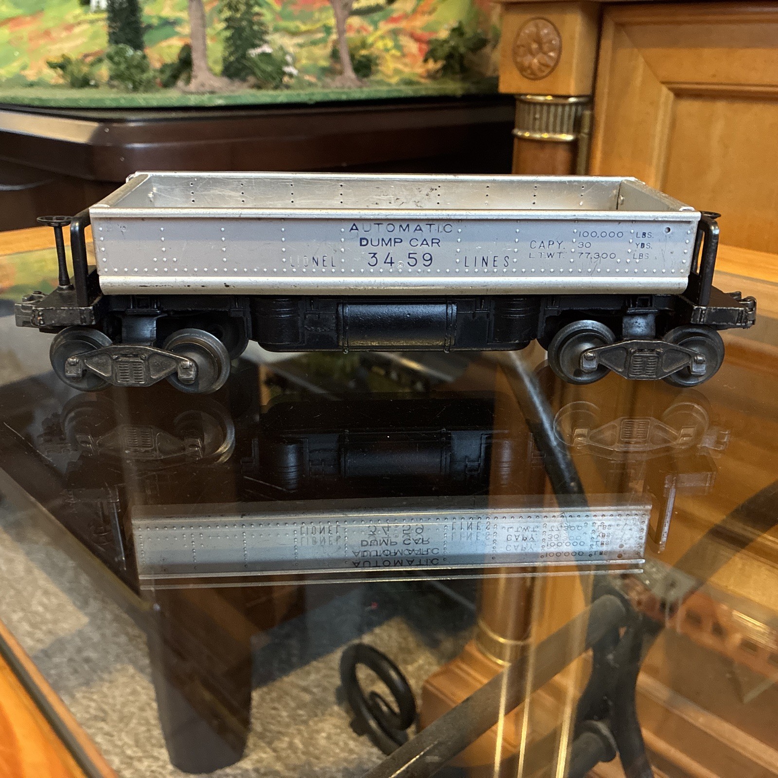 ~ORIGINAL~LIONEL POSTWAR 3459 SILVER AUTOMATIC DUMP CAR (SCARCE) ~ORIGINAL~LIONEL POSTWAR 3459 SILVER AUTOMATIC DUMP CAR (SCARCE)
