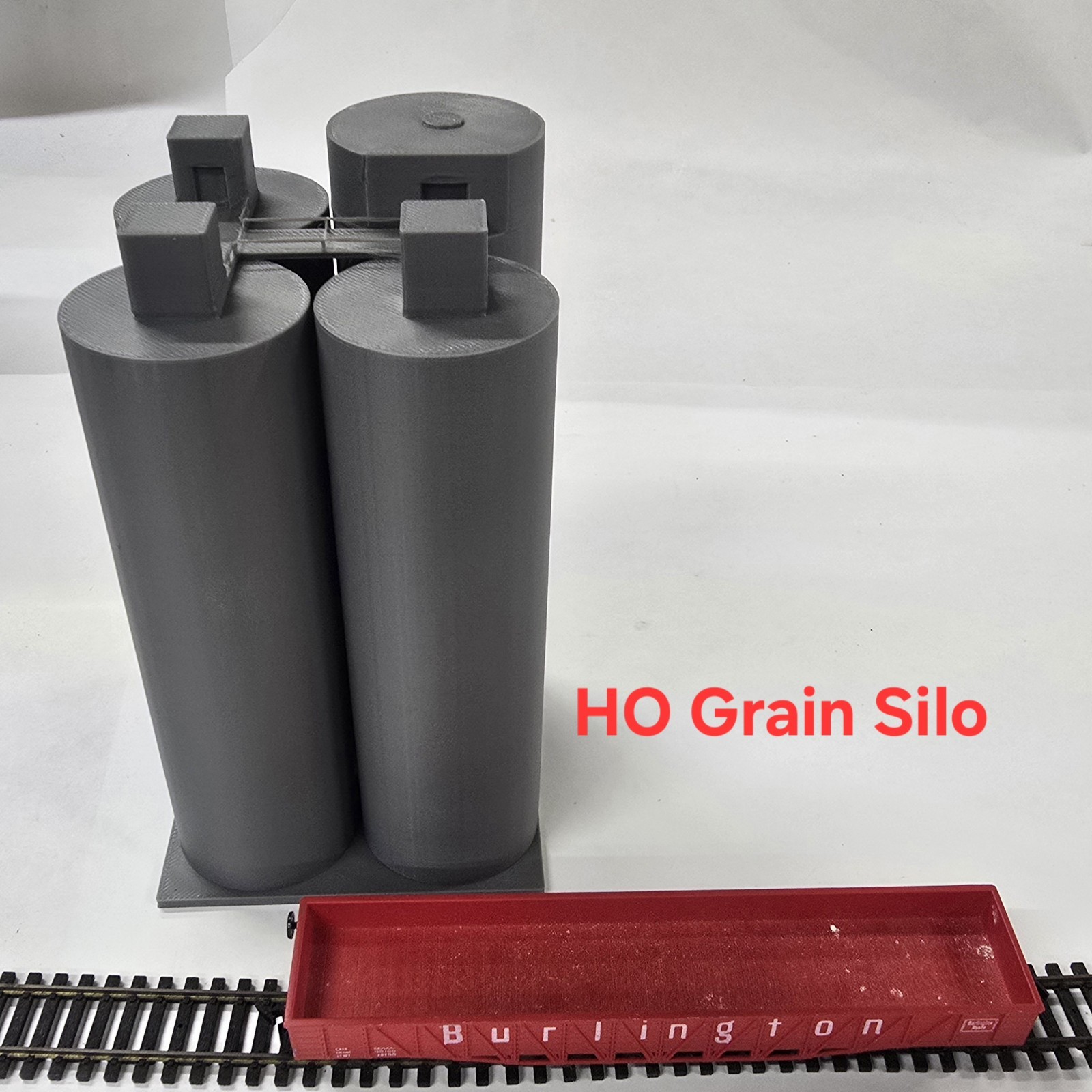 HO Scale 1:87 Grain Silo -Bulk Material Silo- No Assembly -  
