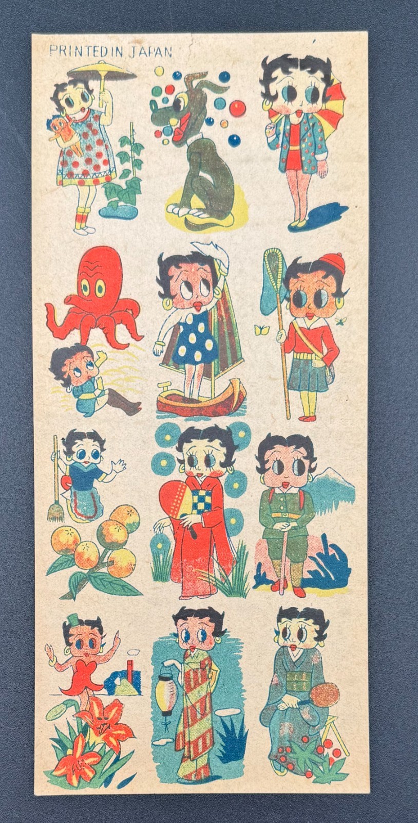 Vintage Betty Boop Transfer Sheet Printed in Japan Unused 8 x 3.5