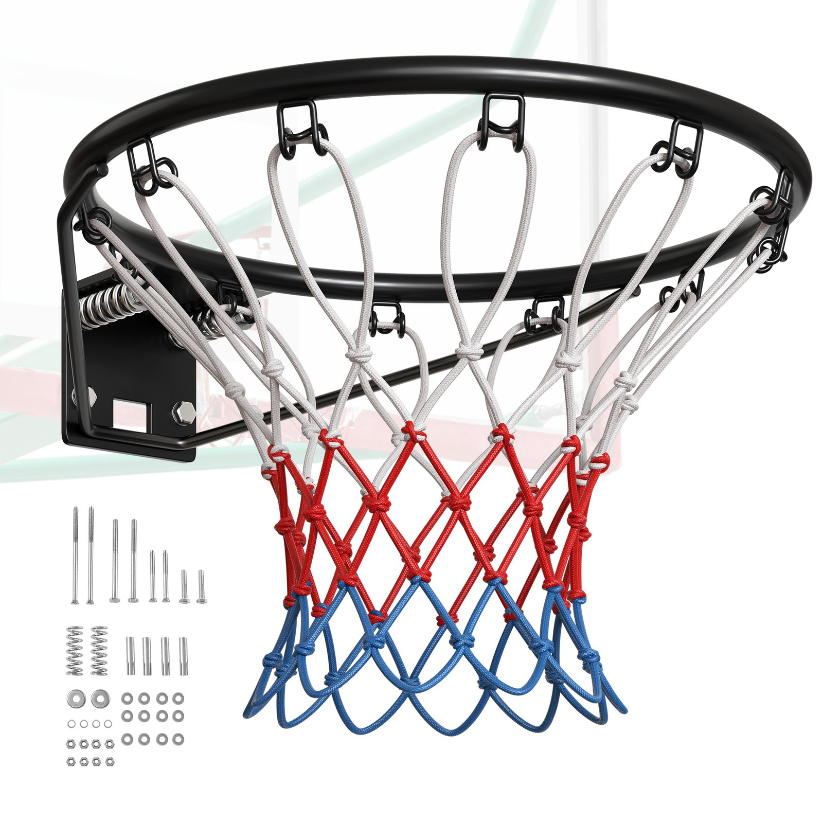 VEVOR Basketball Rim Replacement Outdoor Heavy Duty Hanging Flex Hoop Net VEVOR Basketball Rim Replacement Outdoor Heavy Duty Hanging Flex Hoop Net