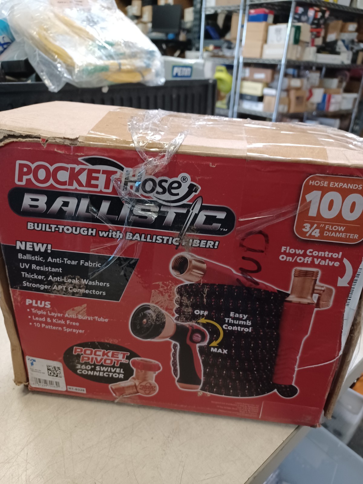 Pocket Hose Ballistic 100 FT Expandable Garden Hose No-Kink