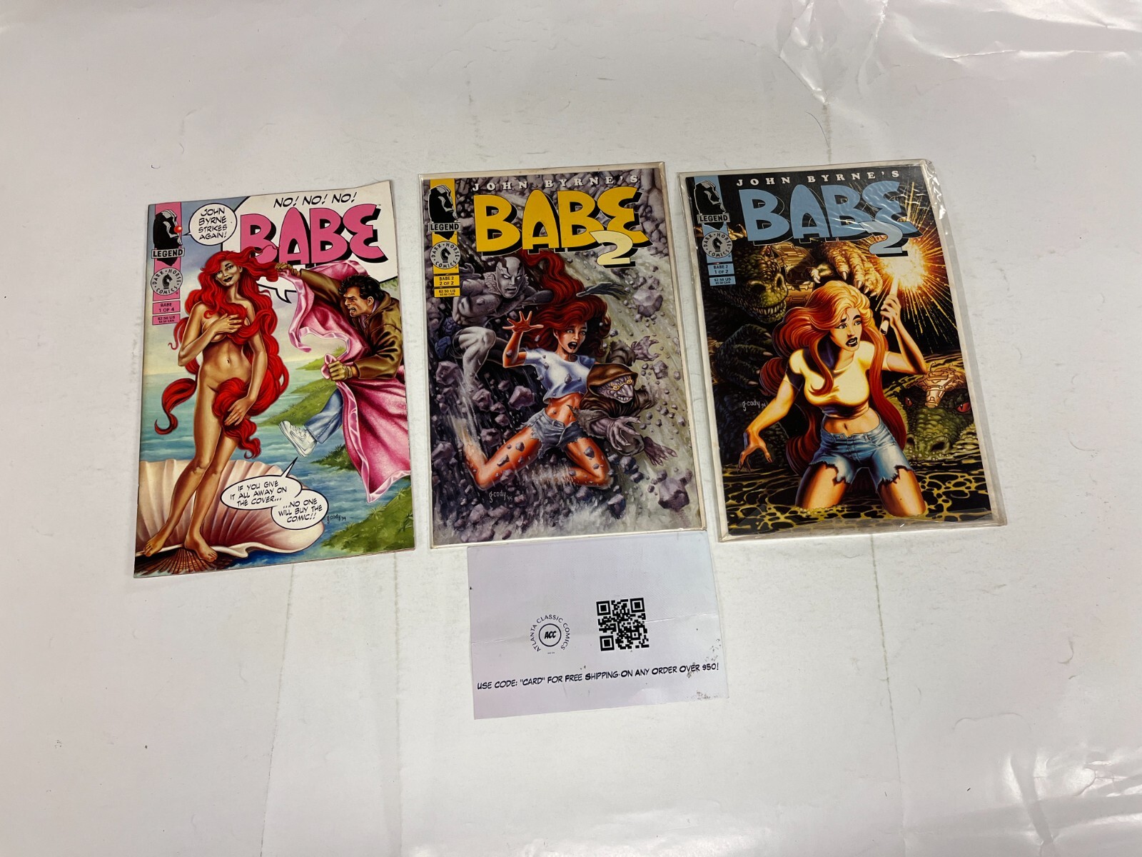 3 Dark Horse Comics Babe #1 Babe 2 #1 2 Byrne 47 JW25