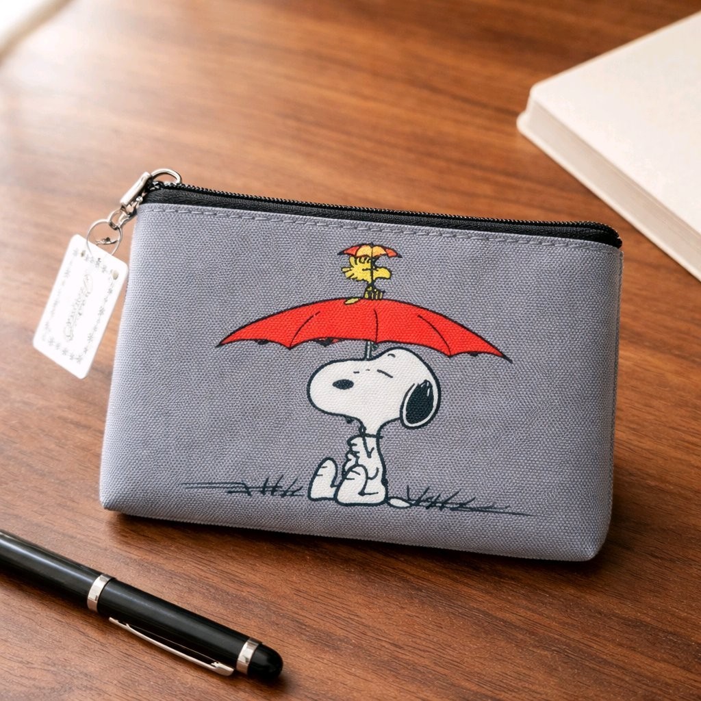 Cute Cartoon Dog Zipper Pouches Canvas Coin Purse Makeup Bag 6 U Pick NEW