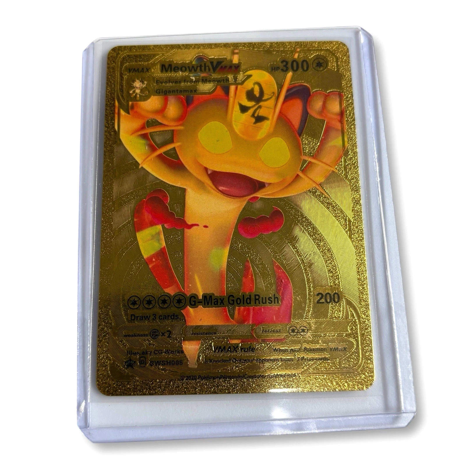 2020 Pokémon Meowth Vmax Gold Foil Art HP 300  IN THE USA