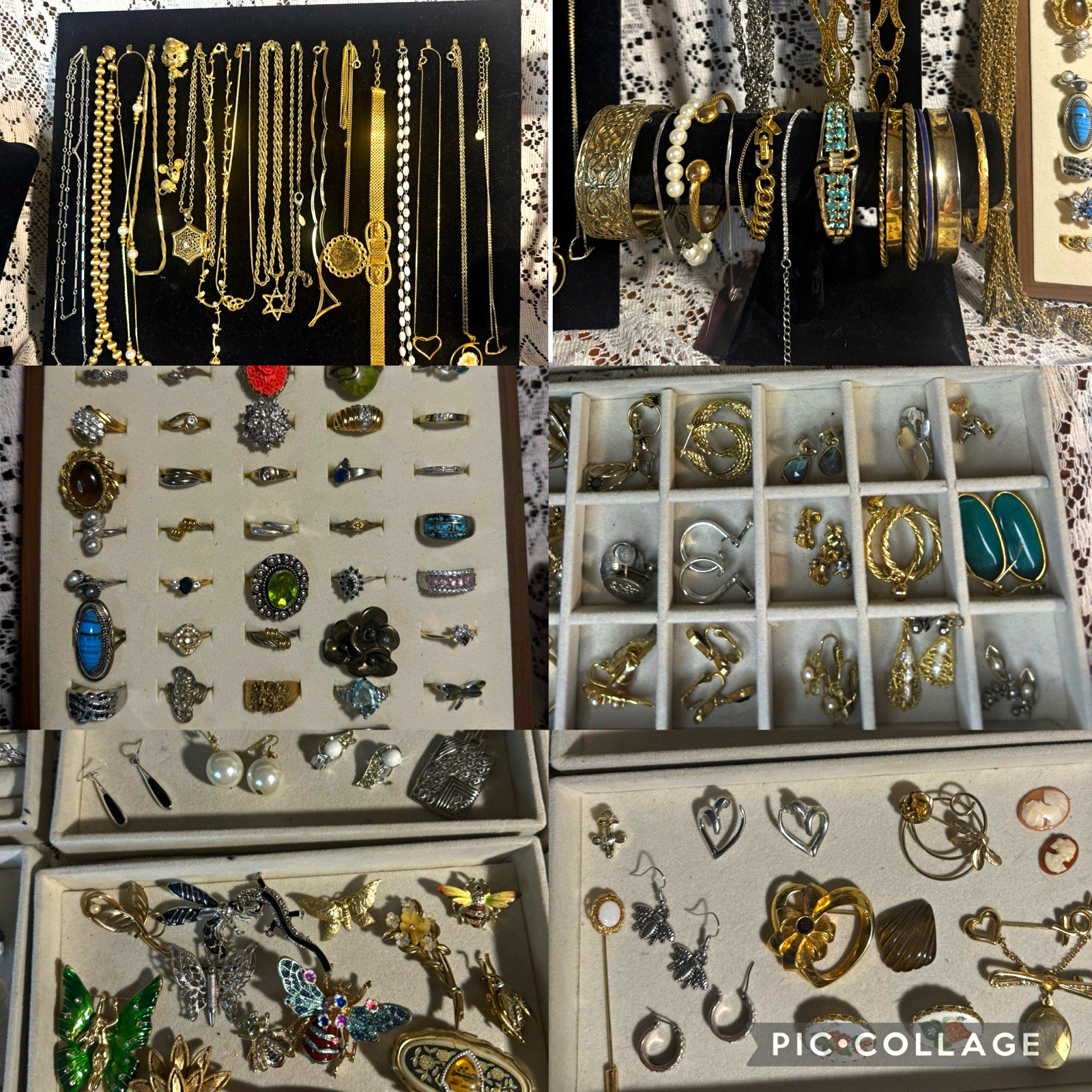 Mixed Lot Vintage Costume Jewelry 170+ Pieces Metal Gold/Silver Pearl Necklaces Mixed Lot Vintage Costume Jewelry 170+ Pieces Metal Gold/Silver Pearl Necklaces