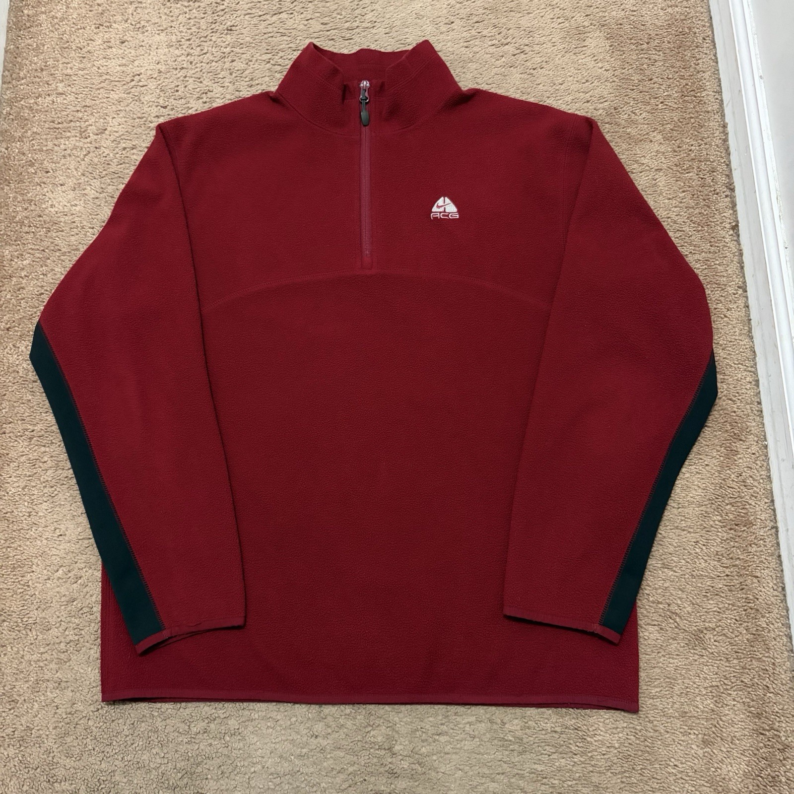 Nike ACG Fit Therma Fleece 1/4 Zip Red Size Large Vintage Nike ACG Fit Therma Fleece 1/4 Zip Red Size Large Vintage