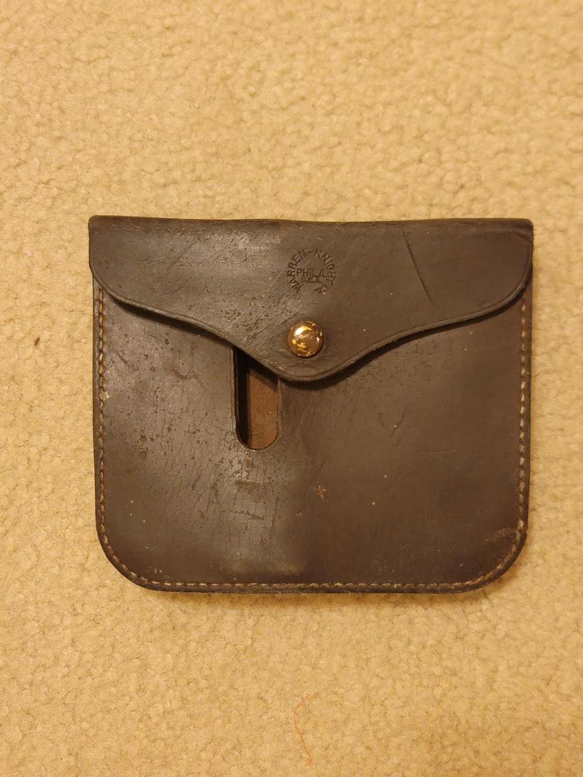 Vintage Warren Knight Leather Compass Case Without Compass Vintage Warren Knight Leather Compass Case Without Compass