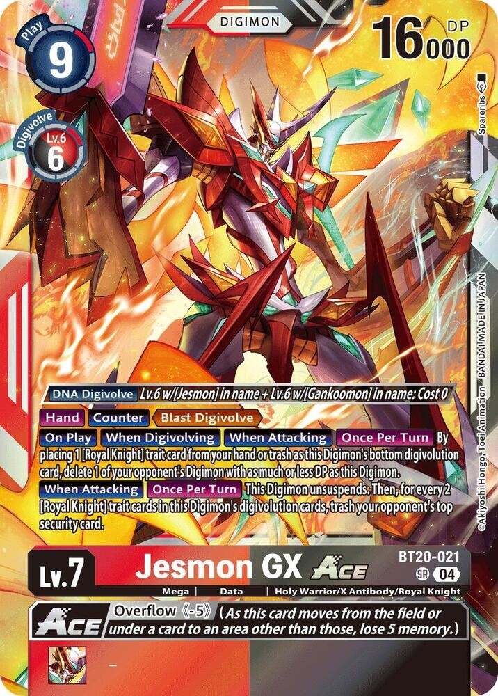 Jesmon GX ACE Foil - BT20-021 NM - Digimon TCG