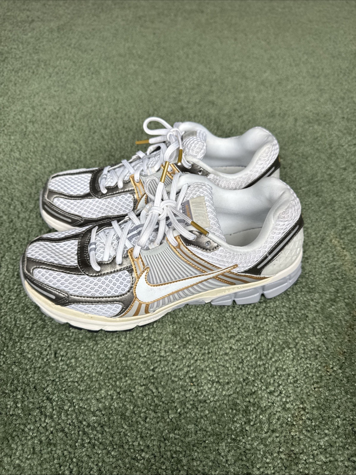 Size 10.5 - Nike Air Zoom Vomero 5 Metallic Pewter Gold