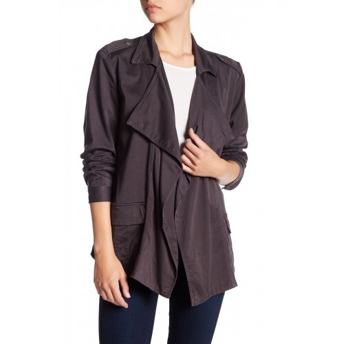 SUPPLIES BY UNION BAY 163997 Women\'s Drape Knit Jacket Galaxy Grey Sz. Large