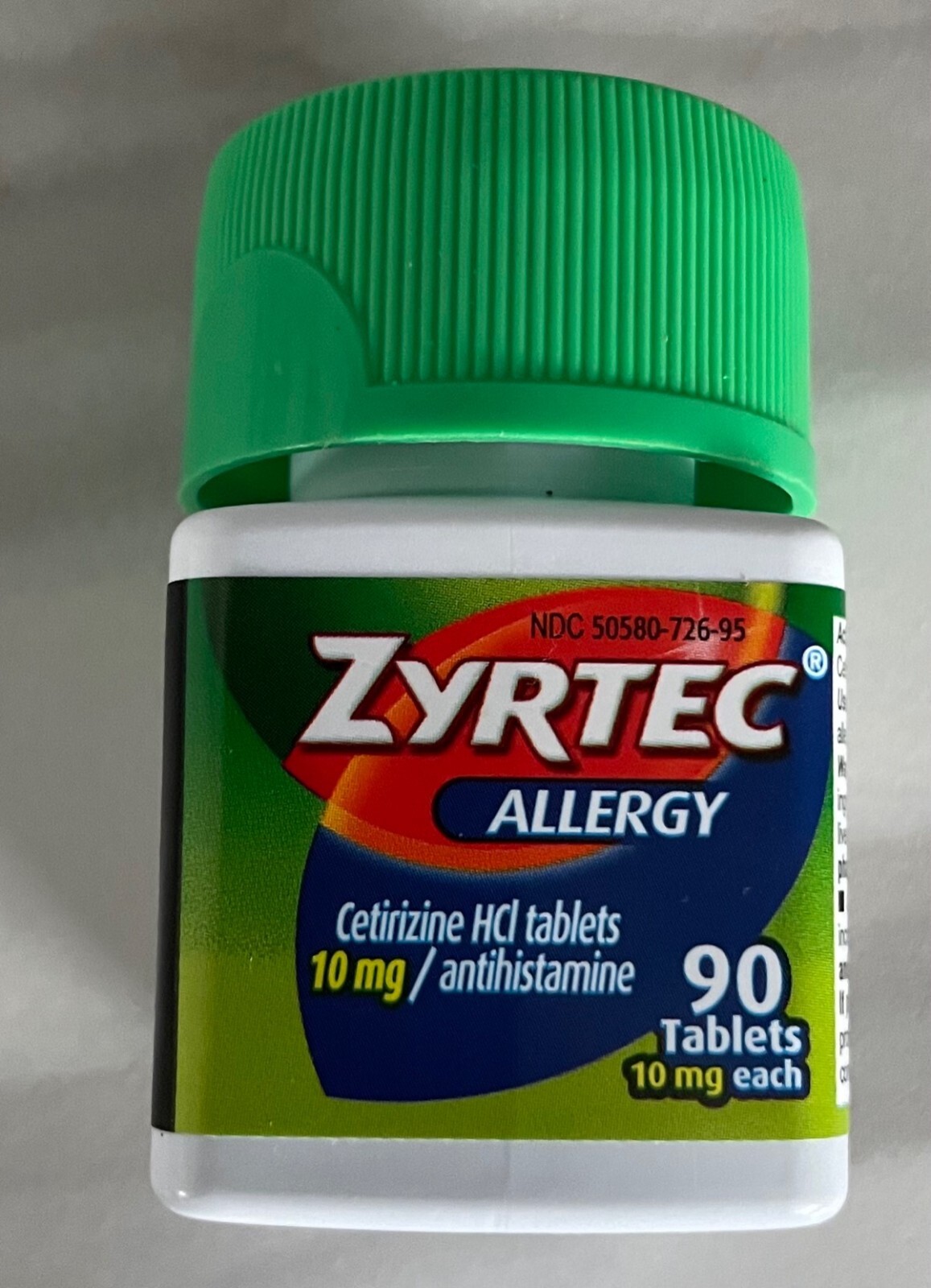 ZYRTEC ALLERGY 10 MG 180 CT. 24 HOUR RELIEF. 2 BOTTLES IN LOT. EXP 5/2028 ZYRTEC ALLERGY 10 MG 180 CT. 24 HOUR RELIEF. 2 BOTTLES IN LOT. EXP 5/2028