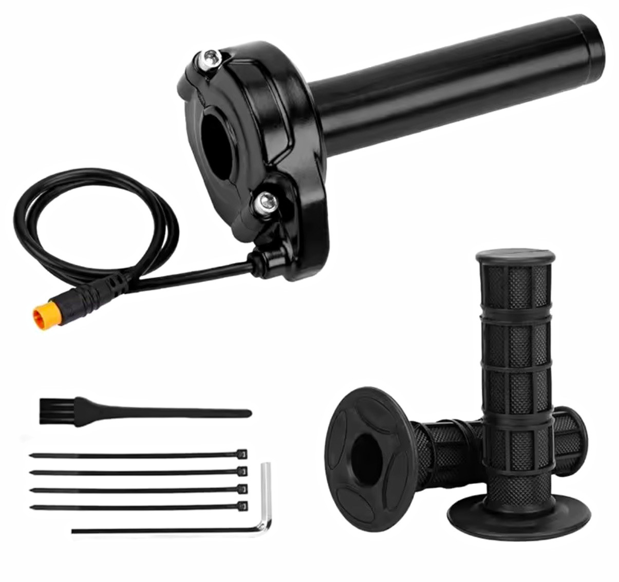 Universal 3 pin surron 22mm Full Twist Throttle w/ Cable & Grips Kit Black Universal 3 pin surron 22mm Full Twist Throttle w/ Cable & Grips Kit Black