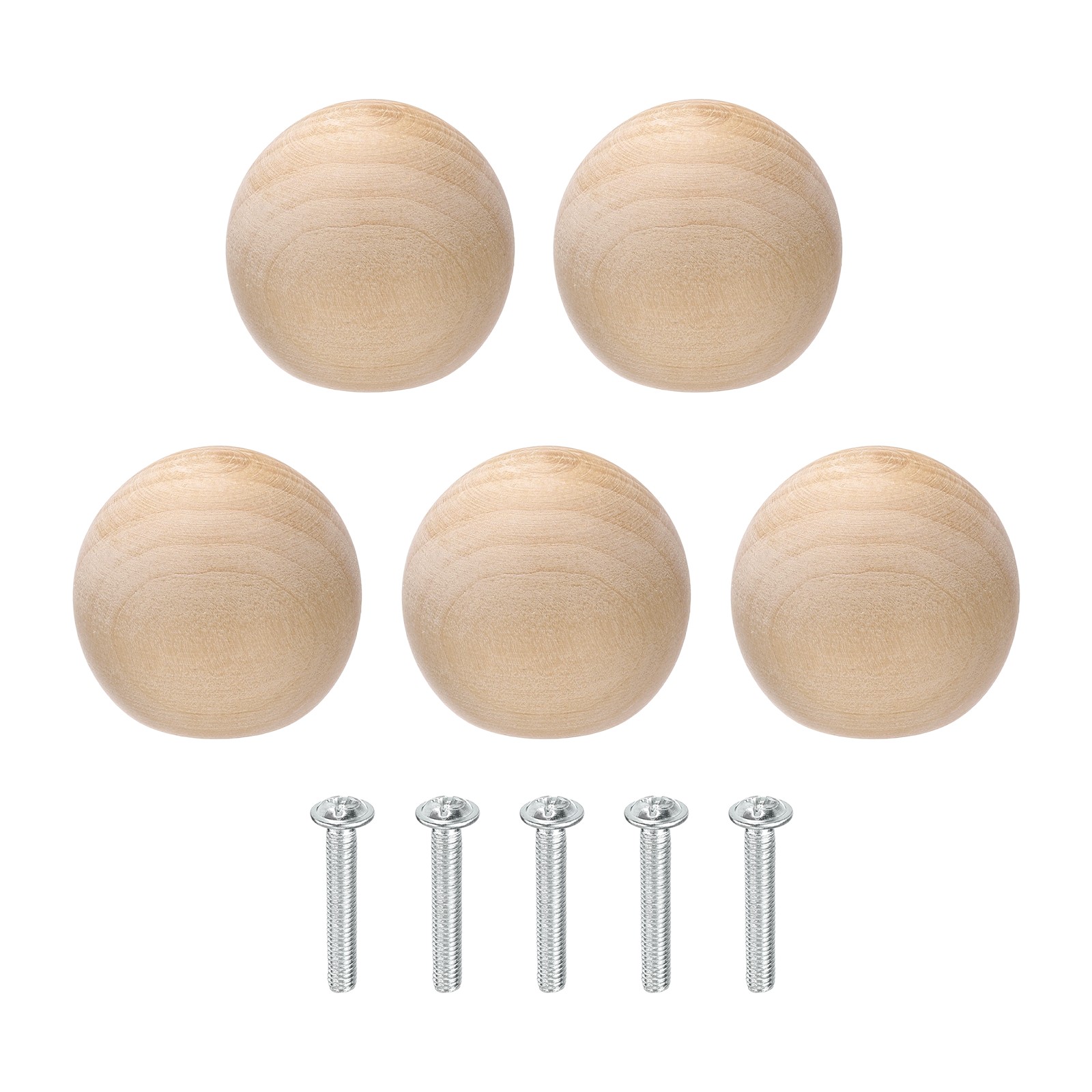 5Pcs Round Wood Drawer Knob 1.38\ 5Pcs Round Wood Drawer Knob 1.38\