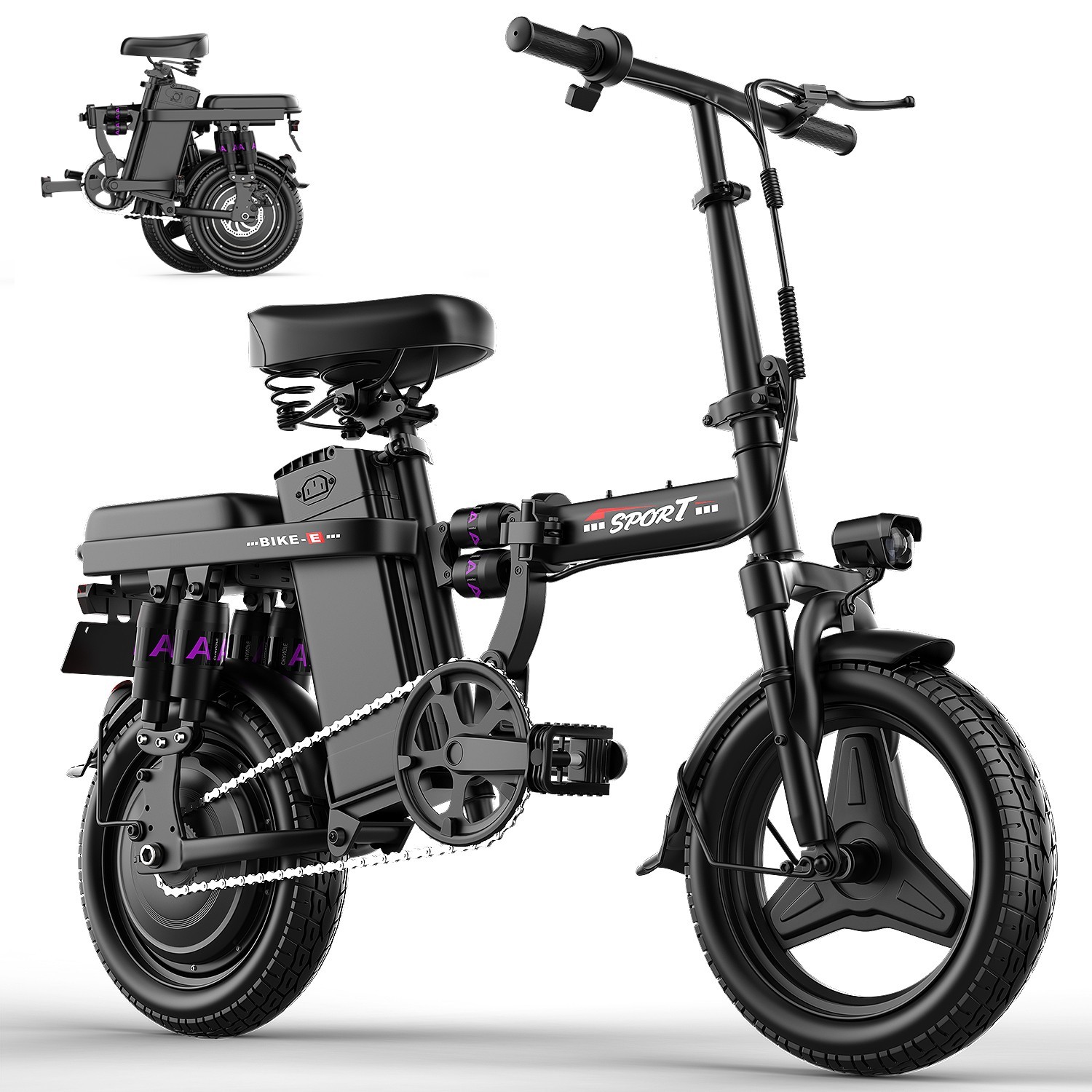 ASKGO Lightweight Folding Ebike 1500W 48V 25MPH 14\ ASKGO Lightweight Folding Ebike 1500W 48V 25MPH 14\