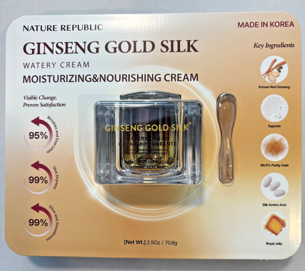 Nature Republic Ginseng Gold Silk Watery Cream 2.50z/70.8g Nature Republic Ginseng Gold Silk Watery Cream 2.50z/70.8g