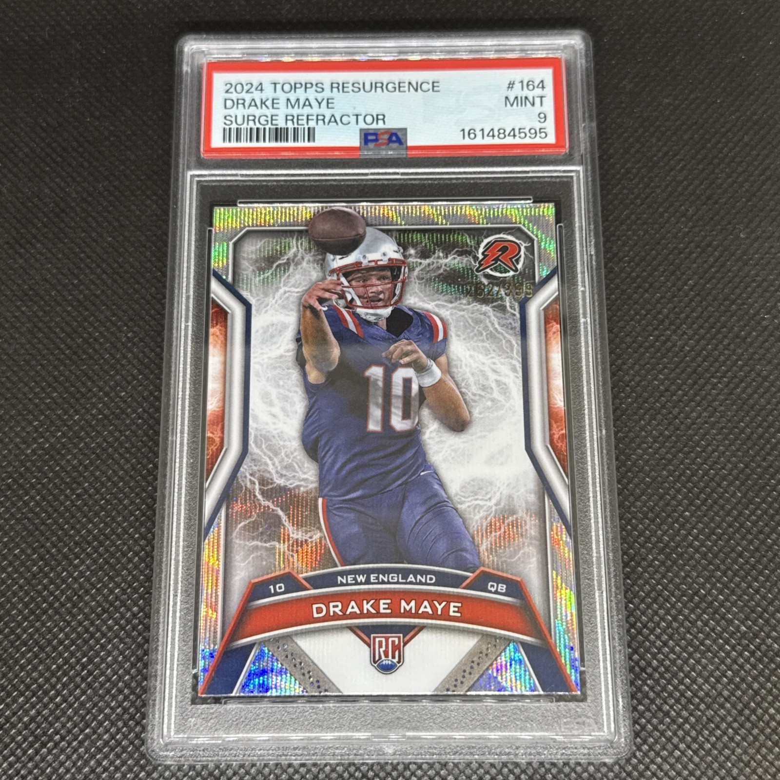 2024 TOPPS RESURGENCE SURGE REFRACTOR #164 DRAKE MAYE ROOKIE RC /399 PSA 9