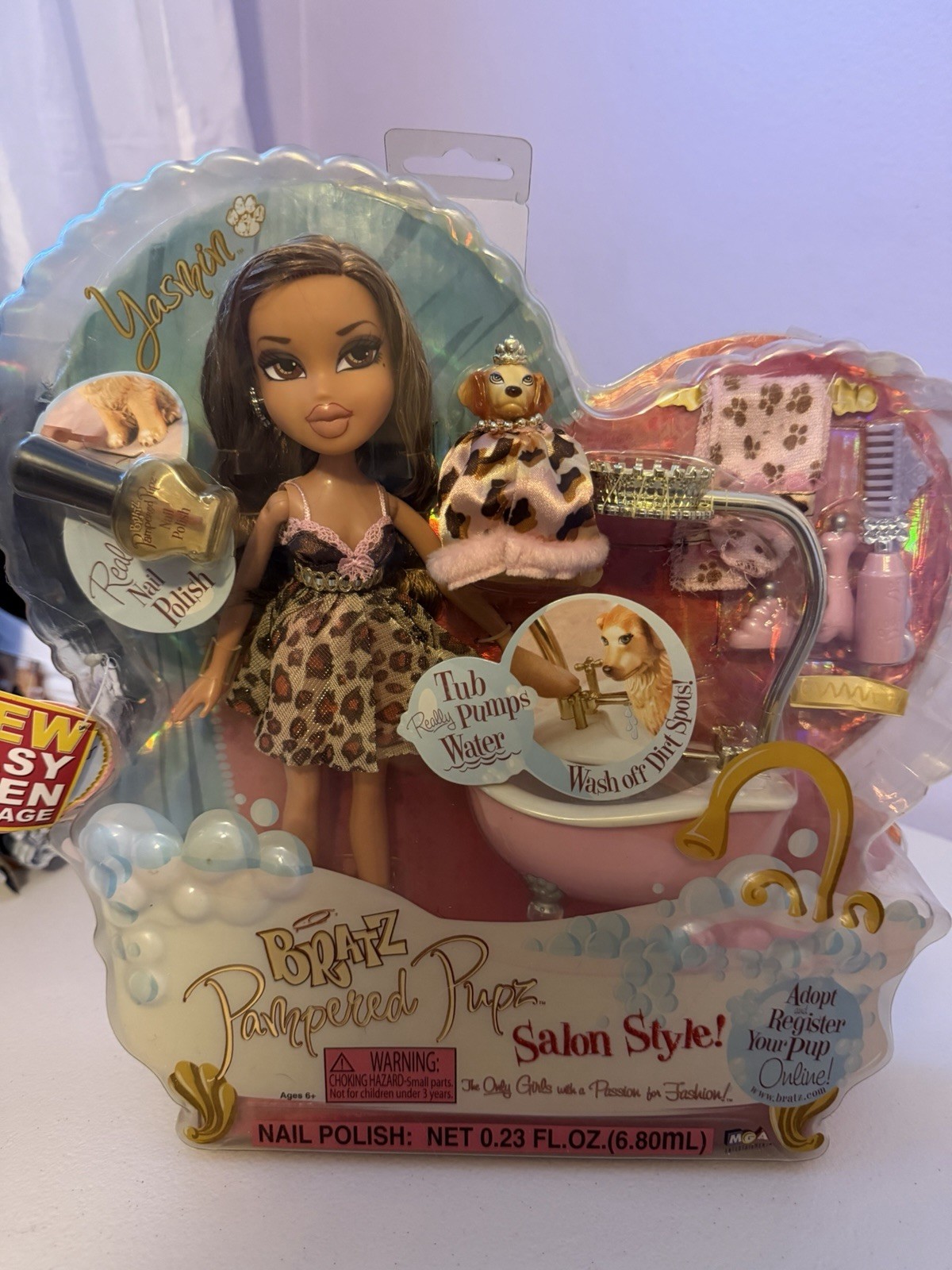 Bratz Pampered Pupz Salon Style Yasmin 2007 NRFB Sealed Complete MGA RARE
