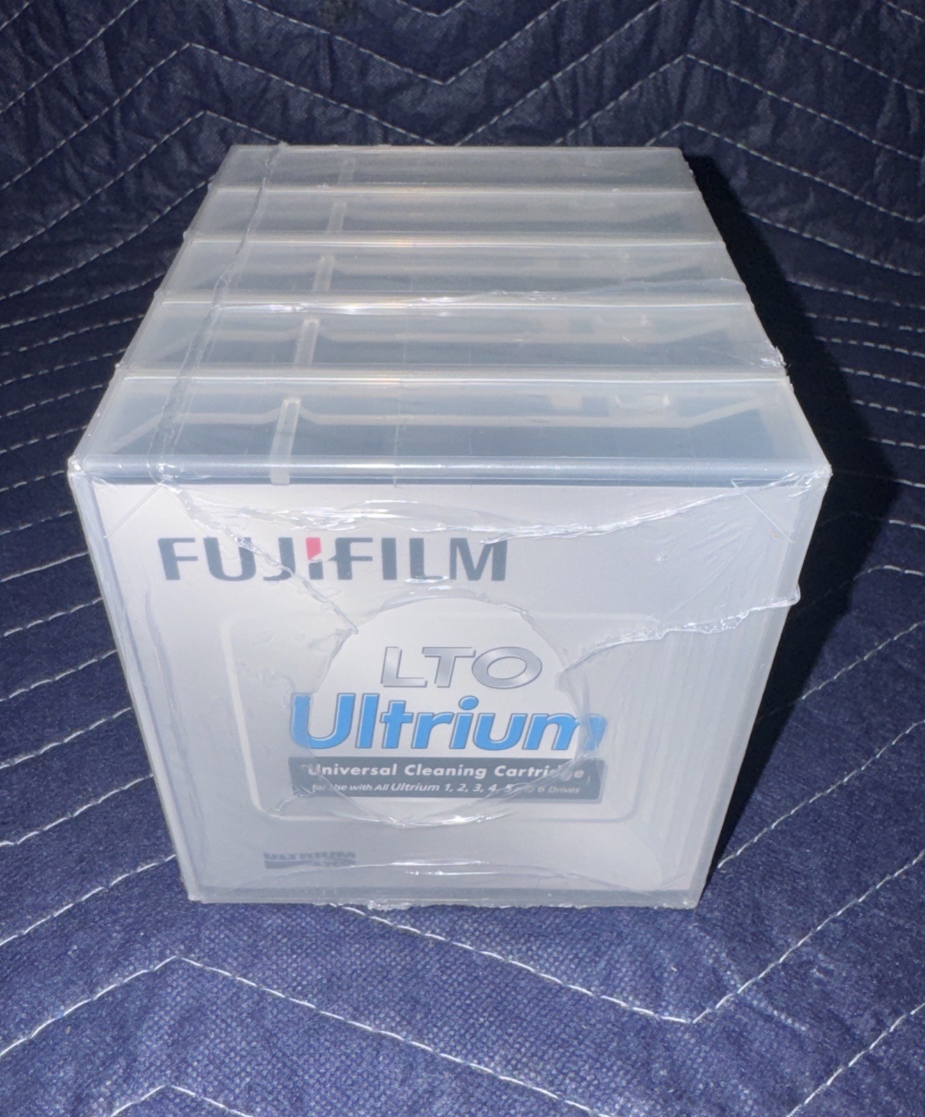 Lot (5) New Fujifilm LTO Ultrium Universal Cleaning Cartridges (for Drives 1-6)