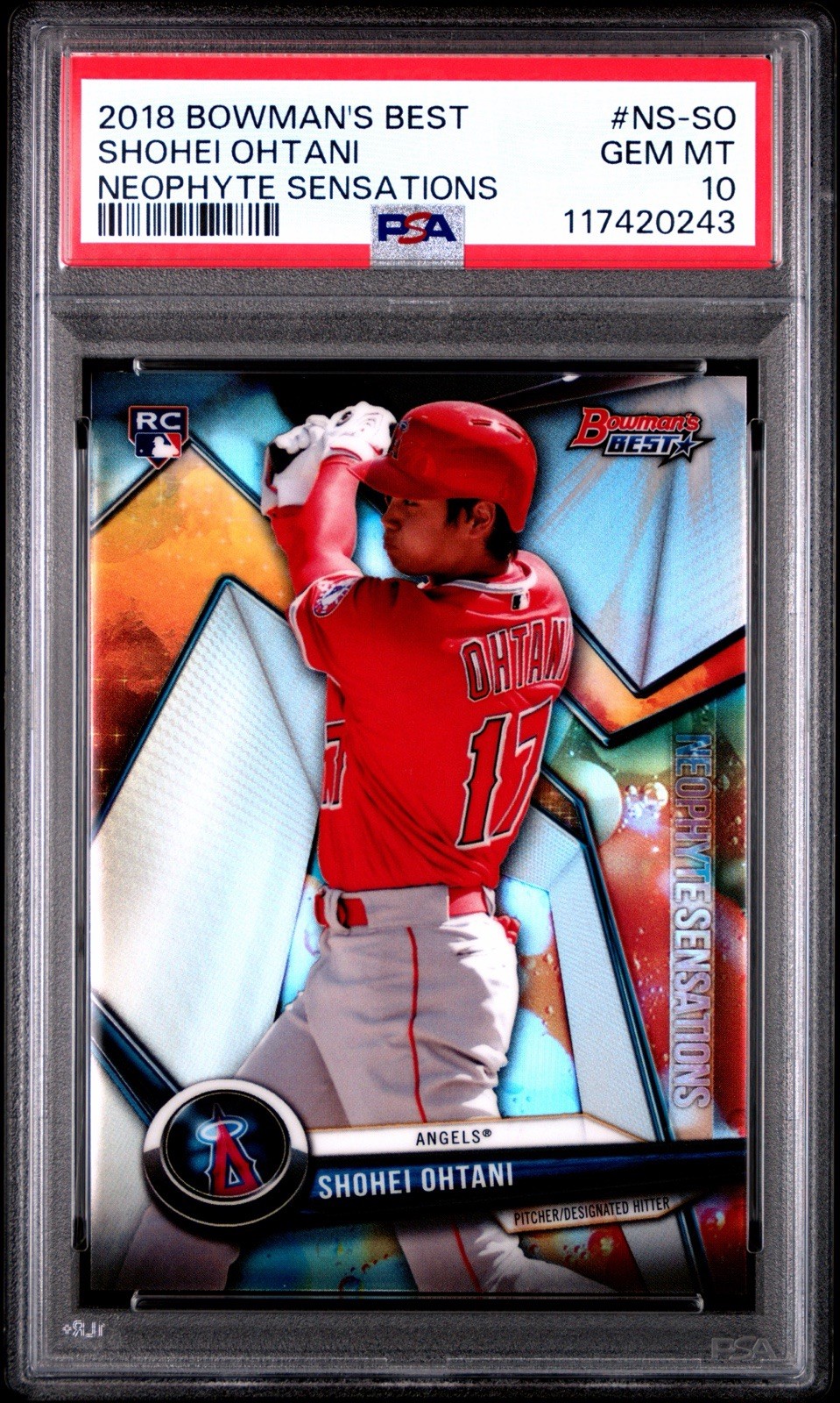 2018 Bowman\'s Best Neophyte Sensations Shohei Ohtani #NS-SO PSA 10