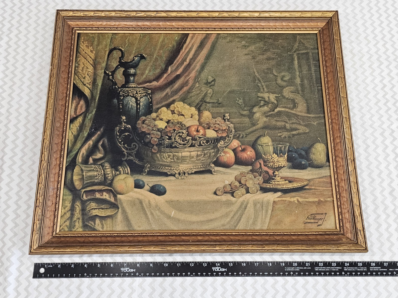 John Friedlinger Print in ornate frame Large Georgia Art Supply Company John Friedlinger Print in ornate frame Large Georgia Art Supply Company