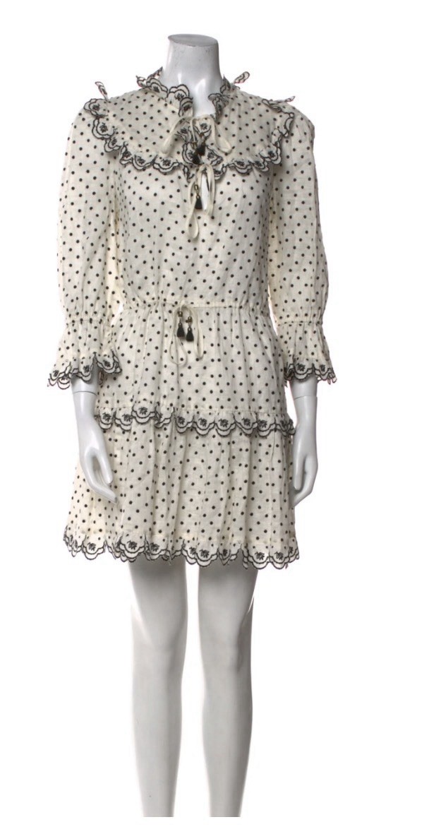ZIMMERMANN Polka Dot Print Mini Dress ZIMMERMANN Polka Dot Print Mini Dress