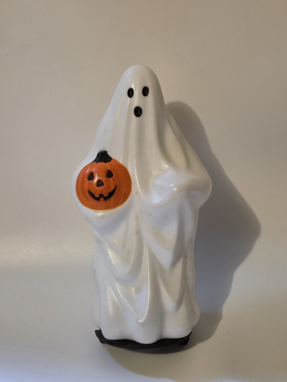 Vintage 1995 Empire Ghost Pumpkin Blow Mold 9 Inch Light Topper Halloween #5
