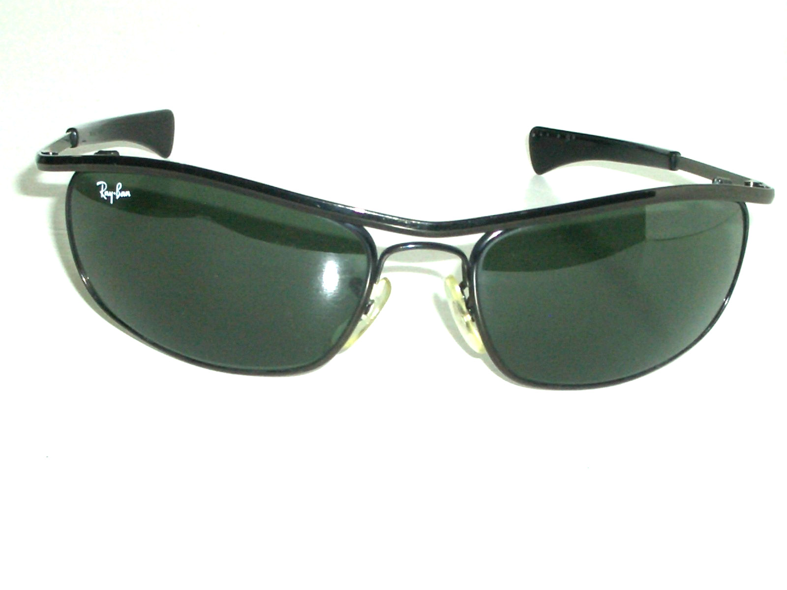 1980\'s VINTAGE B&L RAY-BAN W0646 G15 BLACK CHROME OLYMPIAN I DLX WRAP SUNGLASSES 1980\'s VINTAGE B&L RAY-BAN W0646 G15 BLACK CHROME OLYMPIAN I DLX WRAP SUNGLASSES