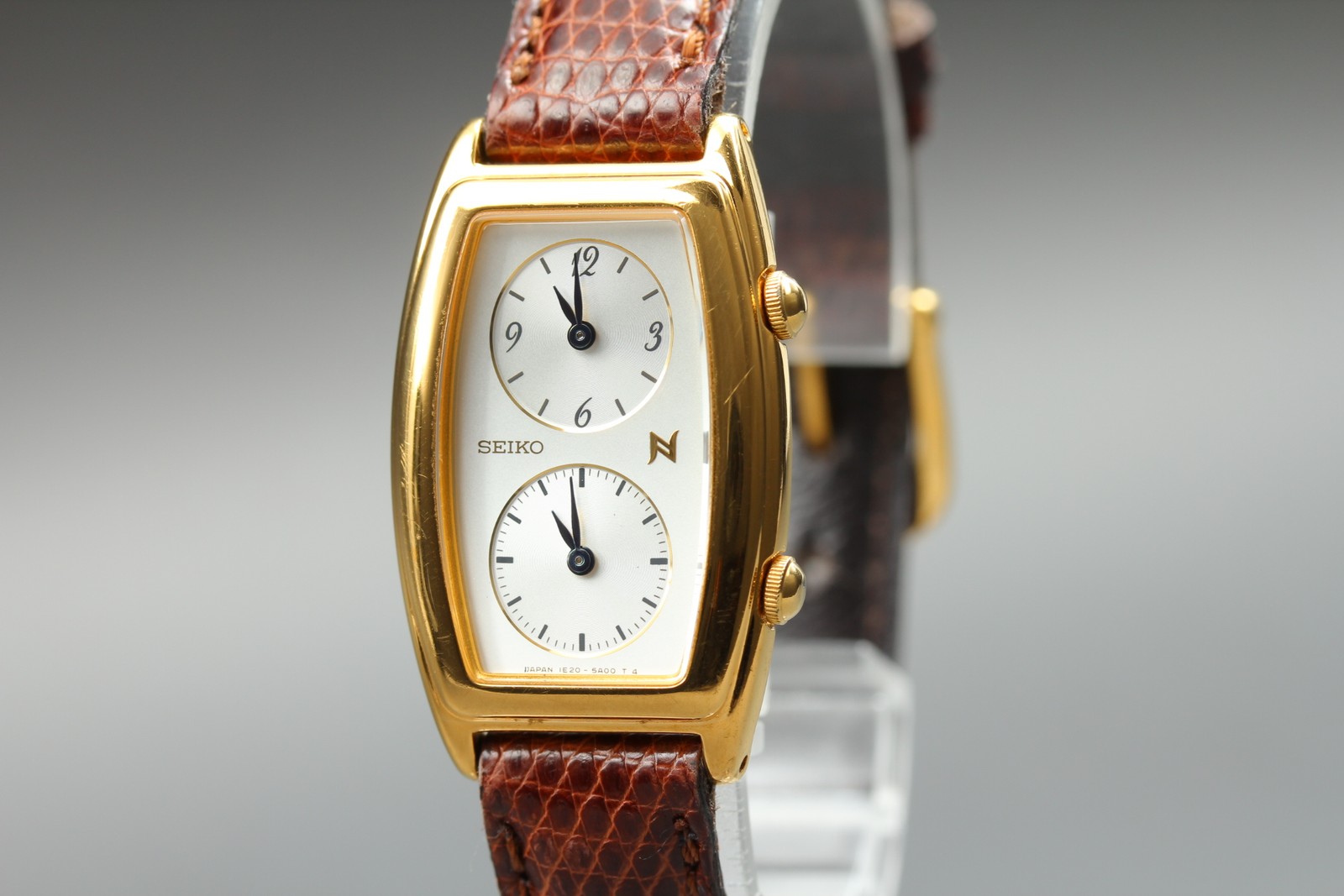 [Near MINT] Seiko Noie 1E20-3A00 Dual Time Gold Qz 21mm Women\'s Watch From JAPAN