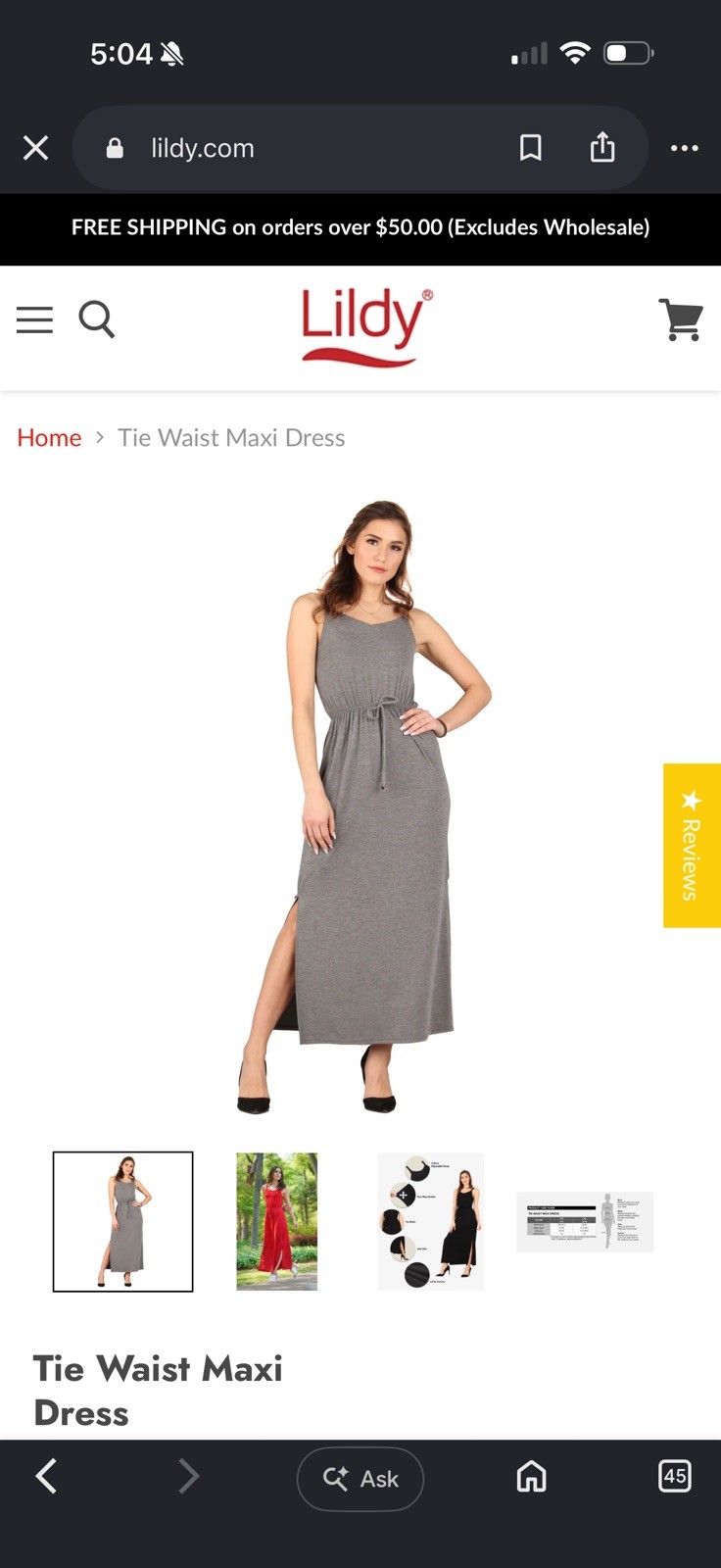 Women~Lildy~gray~ Full Length~maxi~dress~Sz L/XL~NWT~tie Waist~adjustable Straps Women~Lildy~gray~ Full Length~maxi~dress~Sz L/XL~NWT~tie Waist~adjustable Straps
