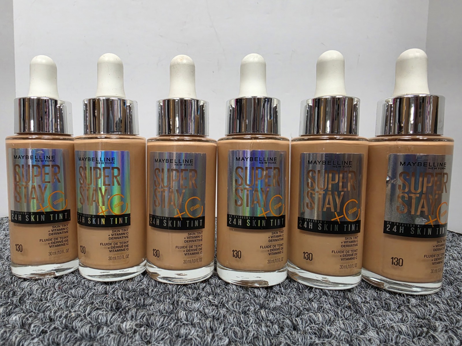 6X Maybelline Super Stay + Vitamin C 24H Skin Tint Foundation # 130 - 1 fl oz/ea 6X Maybelline Super Stay + Vitamin C 24H Skin Tint Foundation # 130 - 1 fl oz/ea