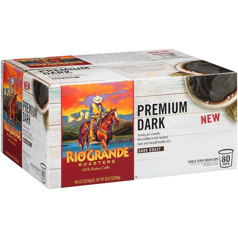RIO GRANDE ROASTERS - PREMIUM DARK - Coffee Pods - 80 K-cups RIO GRANDE ROASTERS - PREMIUM DARK - Coffee Pods - 80 K-cups