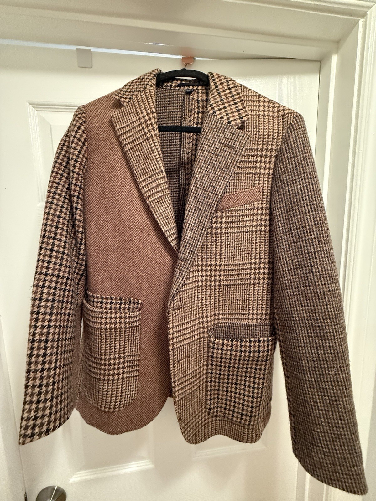 J.CREW Kenmare Men’s Brown Houndstooth Tweed Blazer Wool/Cotton 36 J.CREW Kenmare Men’s Brown Houndstooth Tweed Blazer Wool/Cotton 36
