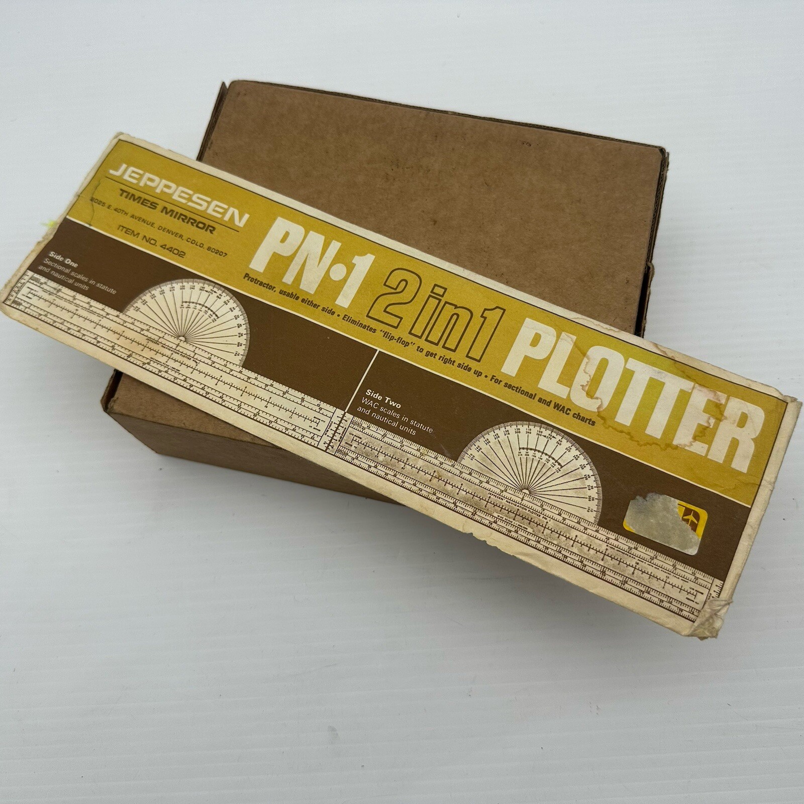 Jeppesen Times Mirror PN-1 2 in 1 Plotter in sleeve No. 4402 Navigation New Jeppesen Times Mirror PN-1 2 in 1 Plotter in sleeve No. 4402 Navigation New