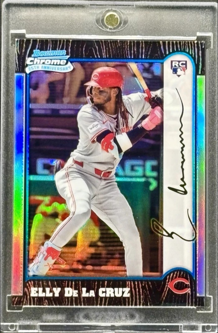 Elly De La Cruz RARE ROOKIE REFRACTOR INVESTMENT CARD SSP BOWMAN CHROME MINT Elly De La Cruz RARE ROOKIE REFRACTOR INVESTMENT CARD SSP BOWMAN CHROME MINT