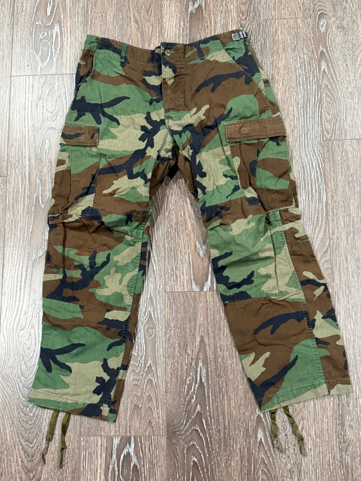 Vintage Woodland Camo BDU Pants Hot Weather Mens Medium