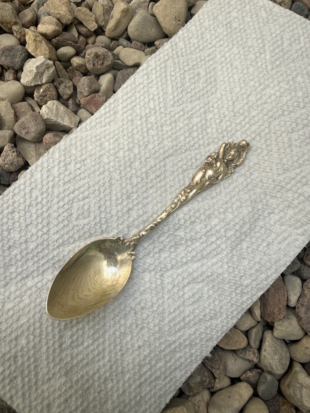 Antique 1899 Reed & Barton LOVE DISARMED Sterling Silver Teaspoon 6\