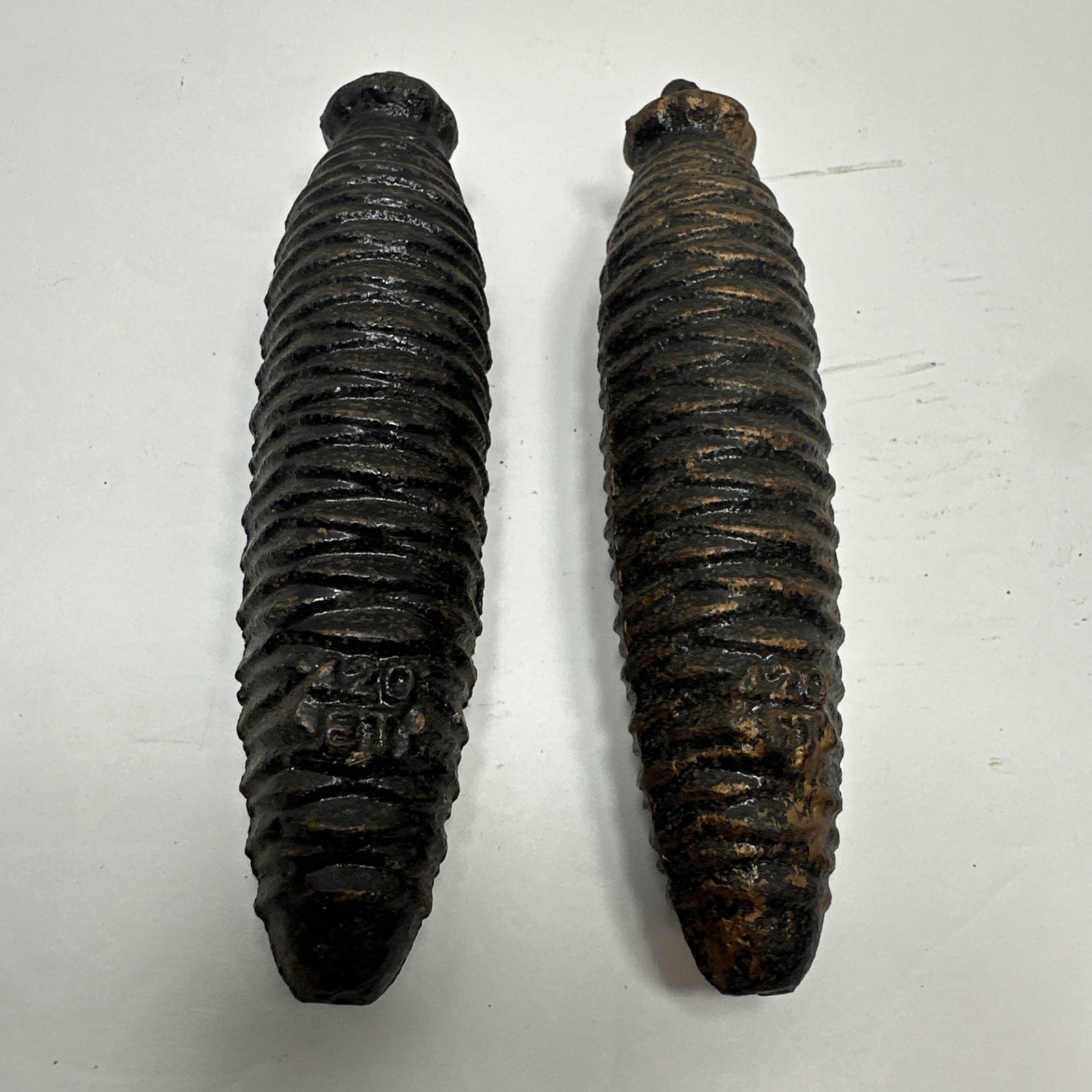 OLD VINTAGE PAIR OF GERMAN CUCKOO CLOCK WEIGHTS PARTS 420 ET OLD VINTAGE PAIR OF GERMAN CUCKOO CLOCK WEIGHTS PARTS 420 ET